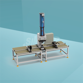 Wind valve hinge plate riveting workstation