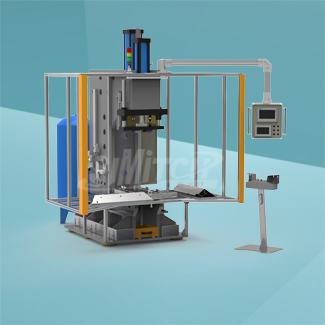 Universal riveting machine --for large-- medium-- and small parts